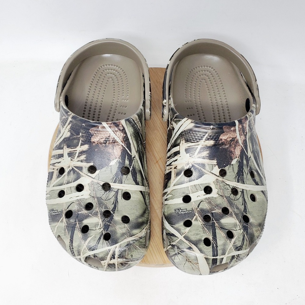 Crocs Classic Realtree Sandals Womens 9 Camo Clog Slip On Water Shoes Boys Kids - Picture 4 of 12